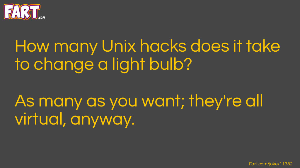 Unix Joke Joke Meme.
