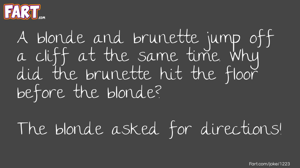 Blonde and Brunette Joke Meme.