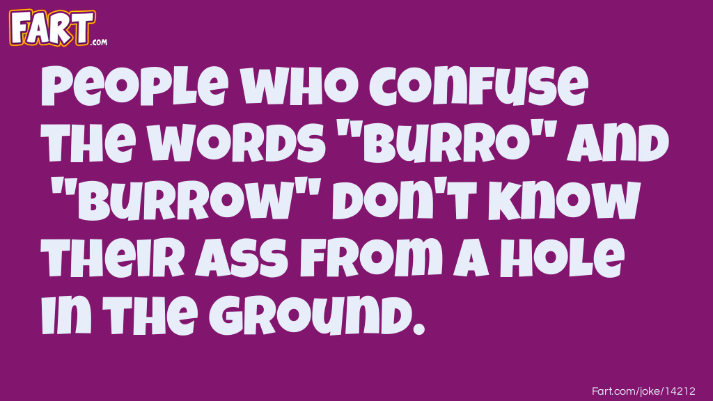 Burro vs Burrow Joke Meme.