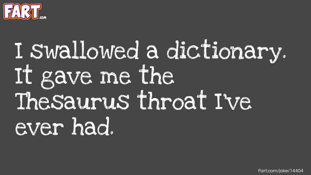 Don't eat a dictionary Joke Meme.
