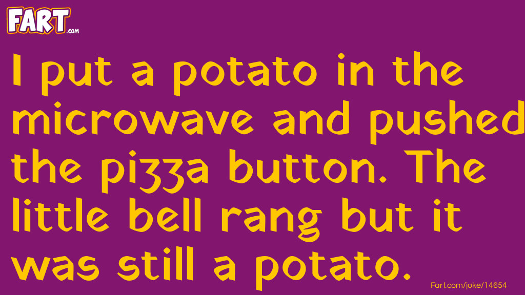 Pizza button on the microwave. Joke Meme.