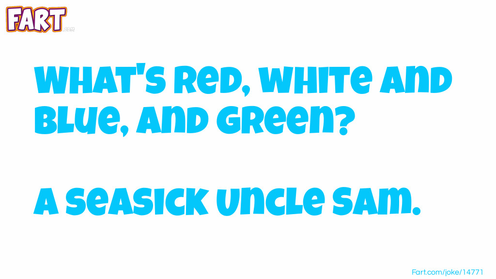 Red, White, Blue and Green Joke Joke Meme.