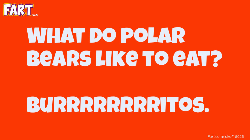 Polar Bear Favorite Food Joke Joke Meme.