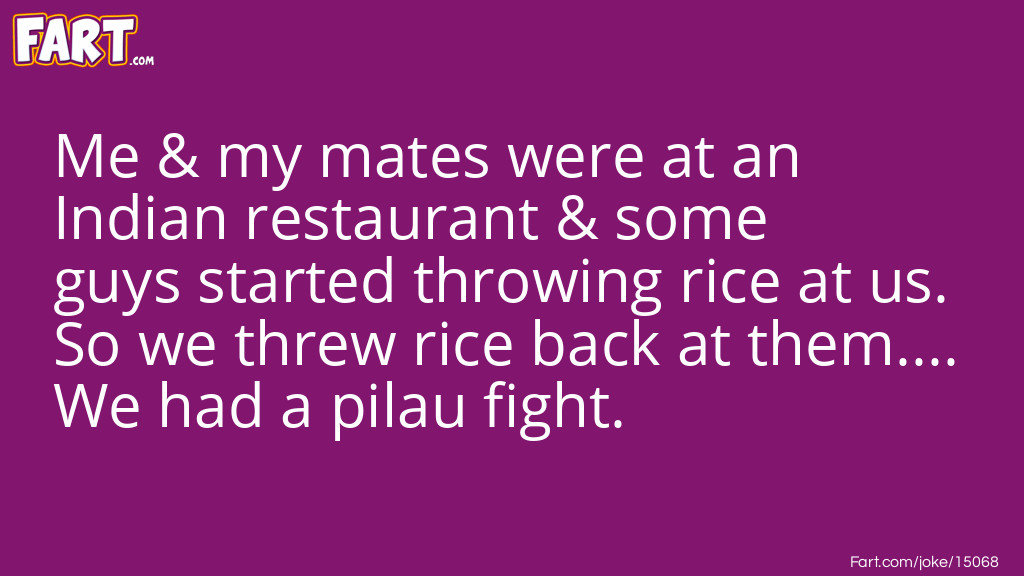 Throwing Rice Pun Joke Meme.