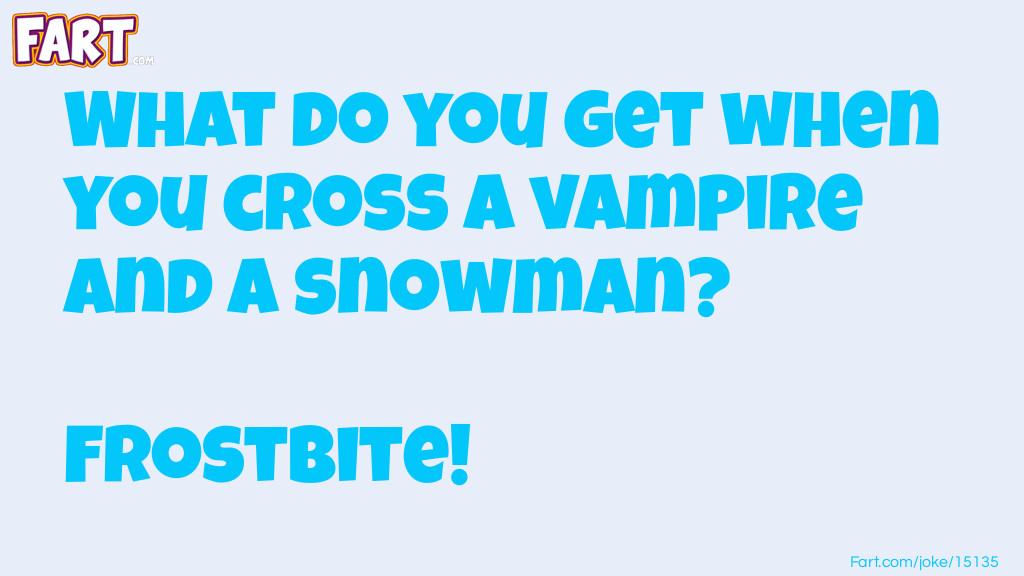 Halloween Vampire and Snowman Joke Joke Meme.