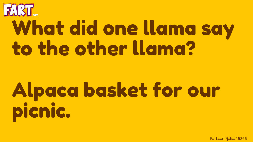 What did one llama say to the other llama? Joke Meme.