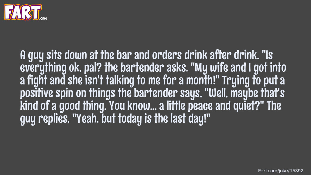 A guy sits down at the bar joke Joke Meme.