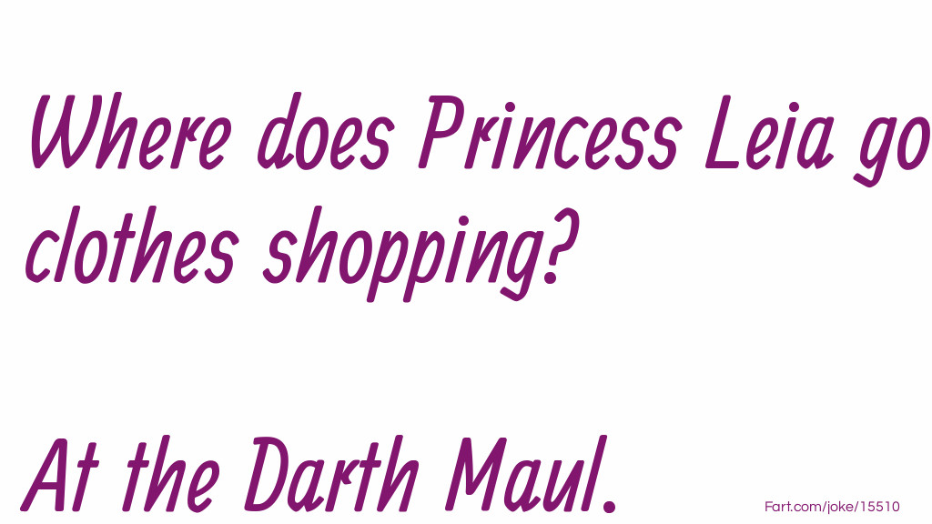 Princess Leia shopping joke Joke Meme.