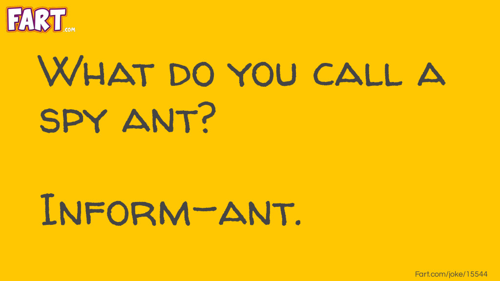 What do you call a spy ant? Joke Meme.