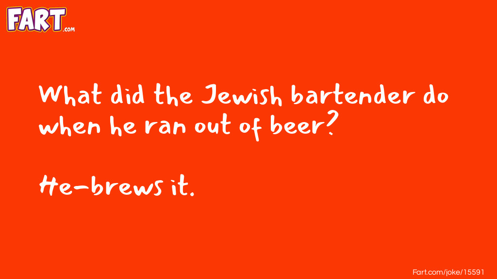 Jewish Bartender Joke Meme.