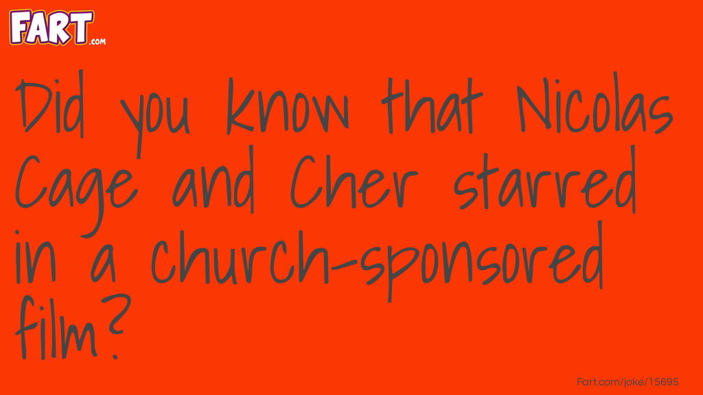 Nicolas Cage's Religious Film Joke Meme.