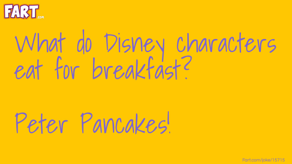 Disney Breakfast Joke Meme.