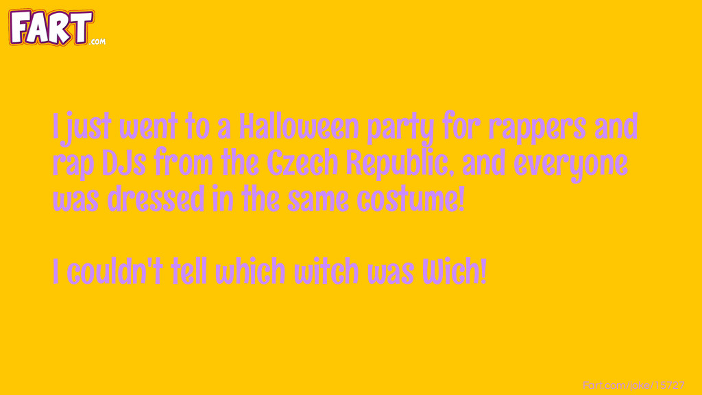 Rap Halloween Party Joke Meme.