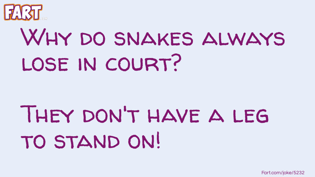 Snakes in Court Joke Joke Meme.