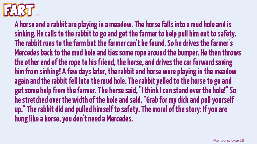 The Horse and the Rabbit Joke Joke Meme.