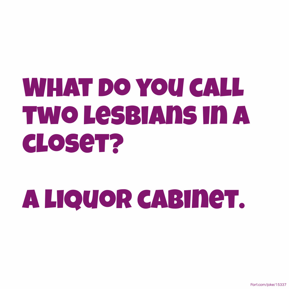 Two Lesbians In A Closet Joke - Fart.com